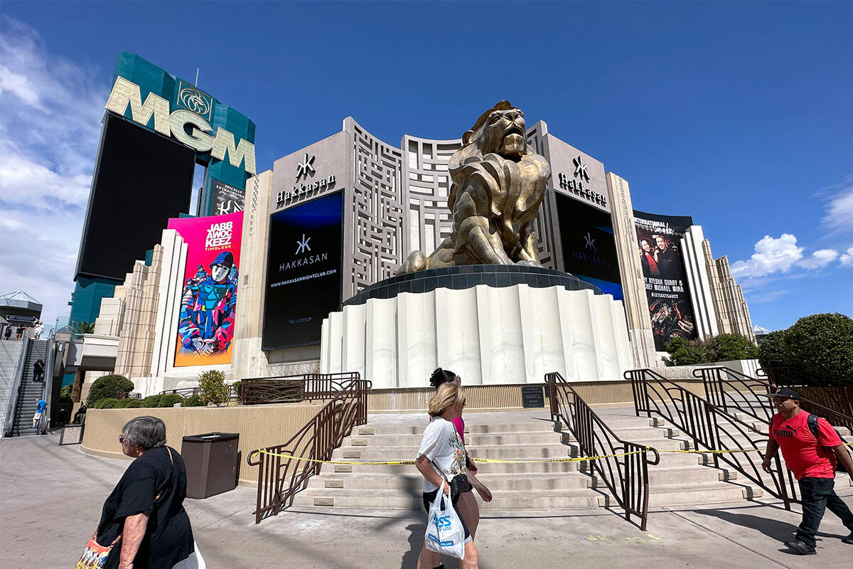 ARQUIVO - O MGM Grand será exibido em Las Vegas na terça-feira, 12 de setembro de 2023. (K.M. Cannon/Las Vegas R ...