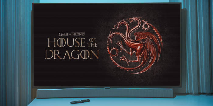 House of Dragon da HBO sendo exibido na TV