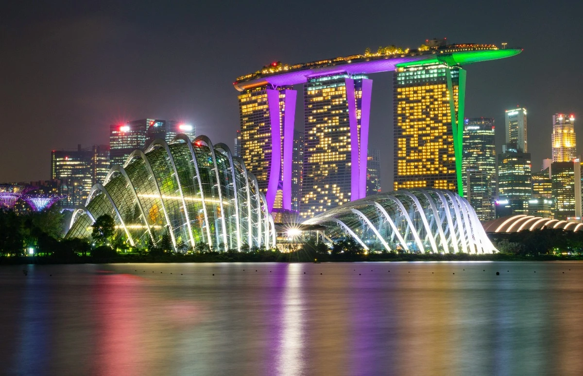 marina bay sands cingapura noite